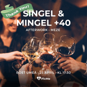 Singel & Mingel – Afterwork för dig som är singel mellan 40–60 år 💚